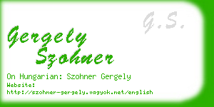 gergely szohner business card